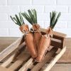 Set of Three Burlap Carrots