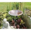 24-inch Diameter Round Copper Plated Brass Large Bird Bath Rimmed Bowl Birdbath