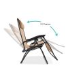 2 Person Tan Extra Wide Zero Gravity Chair Lounger with Cup Holders Headrest