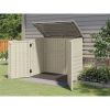 Cream Beige and Grey Outdoor Heavy Duty Plastic Garbage Bin Trash Can Storage Shed