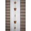 8.5 ft. Buddha Head Cups and Ohm Ornaments Copper Rain Chain Gutter Downspout