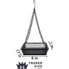 Heavy Duty Black Iron Mesh Bird Feeder Seed Tray with Easy to Hang Chain