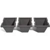 Black Rectangular Raised Garden Bed Planter Box with Removeable Trays