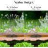 Solar Powered Birdbath to Water Fountain Kit with 4 Nozzle Heads