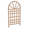 77-inch Outdoor Light Brown Vinyl Lattice Garden Trellis with Arched Top