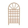 77-inch Outdoor Light Brown Vinyl Lattice Garden Trellis with Arched Top