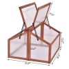 Farmhouse Double Box Wooden Small Portable Garden Greenhouse