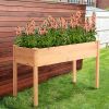 Outdoor Wood Raised Garden Bed Planter Box 46 x 22 x 30-inch High