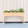 Outdoor Wood Raised Garden Bed Planter Box 46 x 22 x 30-inch High