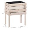 Farmhouse 4 Piece Wooden Elevated Raised Garden Bed Planter Box