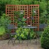 72-inch Outdoor Modern Wooden Garden Trellis in Cedar Wood Color