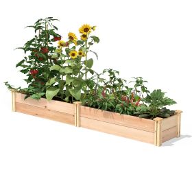 16 in x 96 in FarmHome Narrow Cedar Wood Raised Garden Bed - Made in USA