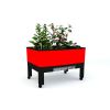 Red Mobile 33.5 in x 24.25 in x 23 in Self Watering Raised Garden on Wheels