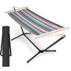 Portable Poly-Cotton Hammock with Stand and Carrying Case