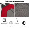 Red Portable Camping Foldable Hammock with Stand and Carry Case