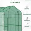 7 ft x 4.7 ft Oudoor Greenhouse with Steel Frame and Green PE Cover