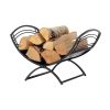 Black Metal Indoor Outdoor Farmhouse Firewood Holder Log Rack