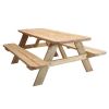 Solid Wood Outdoor Picnic Table with Benches Patio Garden Dining Set