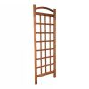 72-inch Outdoor Solid Wooden Classic Grid Garden Trellis in Brown Wood Finish