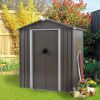 5 x 3 ft. Outdoor Grey Metal Garden Storage Shed