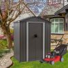 5 x 3 ft. Outdoor Grey Metal Garden Storage Shed