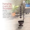 Outdoor Indoor 6-Tier Hanging Cups Water Fountain in Bronze Finish