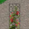 Modern 6-Ft Outdoor Metal Garden Trellis with Black Powder Coated Finish