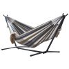 Desert Moon Pattern Cotton Hammock with 9-FT Steel Stand