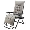 Grey Folding Zero Gravity Chair Recliner with Removable Cushion