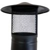 Black Steel Chimenea Wood Burning Fire Pit