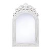 Elegant Arched Top White Wall Mirror for Home Decor