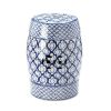 Blue and White Ceramic Stool