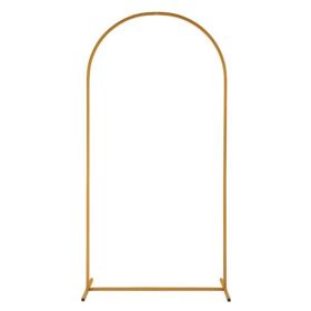 100*200cm For Wedding; Iron; Arc Roof; Door Frame Shape; Water Bag With Floor Nails; Iron Arch; Golden Yellow