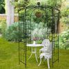 Metal Garden Arch Iron Garden Arbors Gazebo Dia81.3'' x 114.2'' High Birdcage Shape Pergola Pavilion for Wedding Ceremony
Outdoor Black