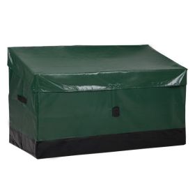 130 Gallon Waterproof Deck Box, Portable Outdoor PVC Storage Box for All Weather, Perfect for Camping Boat Garden Poolside Yard, Green