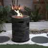 32000 BTU, CSA Certification Diameter 20 Inch Round Outdoor Gas Fire Pit,Contain 2.5kg Lava Stone And Rainproof Cover