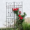 4 Pack Metal Garden Trellis 71" x 17.7" Rustproof Trellis for Climbing Plants Outdoor Flower Support Black