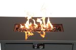 43" Smoked Glass Metal Rectangle Fire Pit