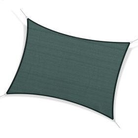 Outsunny 16' x 20' Sun Shade Sail Canopy, Rectangle UV Block Awning for Patio Garden Backyard Outdoor, Green