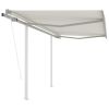 Automatic Retractable Awning with Posts 9.8'x8.2' Cream