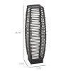 Outsunny Solar Floor Lamp, Outdoor Rattan Garden Lantern Pathway Light & Decorative Driveway Lighting with Auto On/Off LED Lights for Porch, Yard