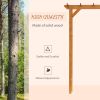 Outsunny 85" Wooden Garden Arbor for Wedding and Ceremony, Outdoor Garden Arch Trellis for Climbing Vines - Orange