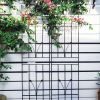 2 Pack Metal Garden Trellis 71" x 17.7" Rustproof Trellis for Climbing Plants Outdoor Flower Support Brown