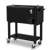 80Qt Black Box Black Square Foot Tube With Drain Pipe Freezer Incubator Detachable Feet