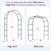 78"H x 45"W Metal Garden Arch Trellis; Adjustable Arbor Trellis for Garden Climbing Plants Support or Wedding Decor