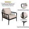 3PC Outdoor Aluminum Patio Furniture Chaise Lounge Set, 2 Chaise & 1 End Table with Modern Tapered Feet