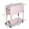 80Qt Pink Box Black Square Foot Tube With Drain Pipe Freezer Incubator