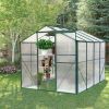 Polycarbonate Greenhouse,6'x 8' Heavy Duty Walk-in Plant Garden Greenhouse for Backyard/Outdoor