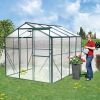 Polycarbonate Greenhouse,6'x 8' Heavy Duty Walk-in Plant Garden Greenhouse for Backyard/Outdoor