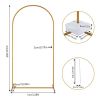 100*200cm For Wedding; Iron; Arc Roof; Door Frame Shape; Water Bag With Floor Nails; Iron Arch; Golden Yellow